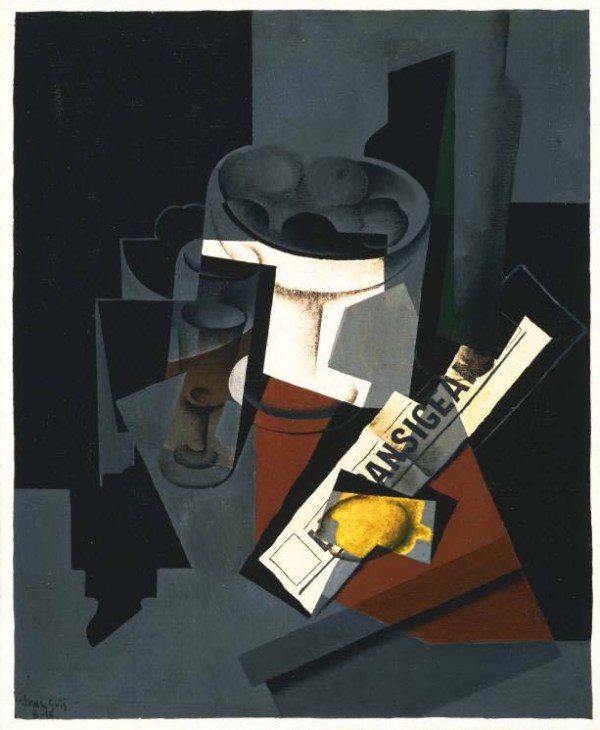 Juan Gris, Still Life with Newspaper, 1916. Oil on canvas,