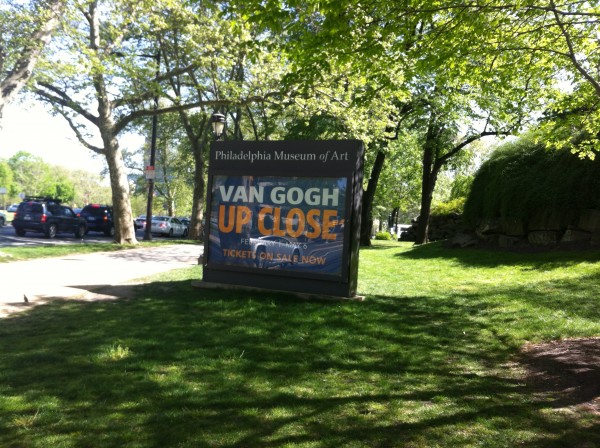 A sign for the van Gogh exhibition. Photo: Brooke Rosenblatt.