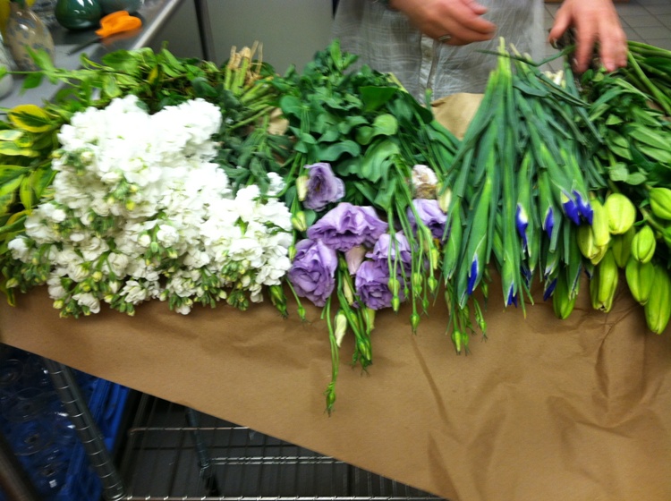 Fresh-cut flowers for the tables