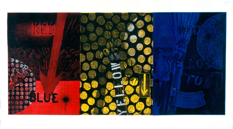 Jasper Johns, Untitled (Black with Primaries), 1991