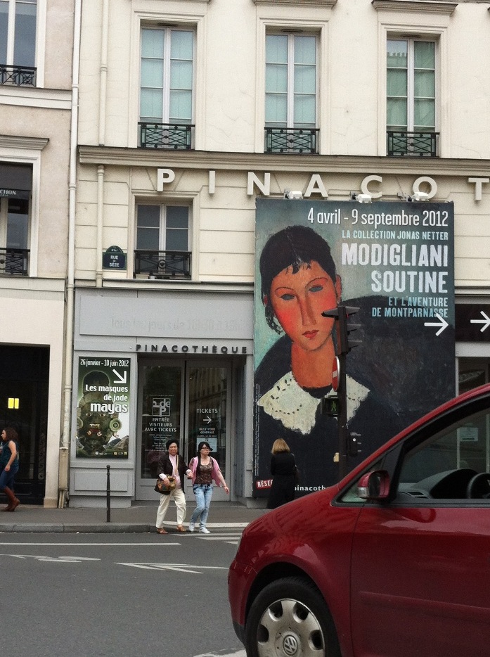 Exhibition announcement outside the Pinacothèque de Paris. Photo: Brooke Rosenblatt