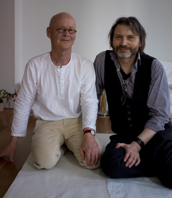 Artist Wolfgang Laib with Curator-at-Large Klaus Ottmann