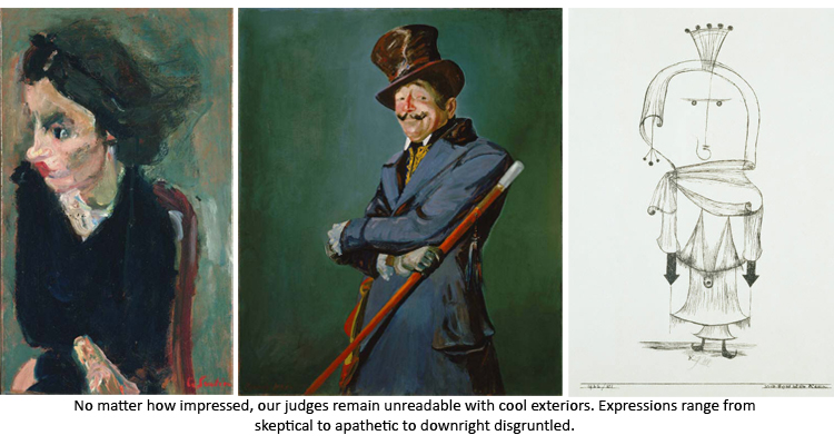 Images of works from the collection representing judges