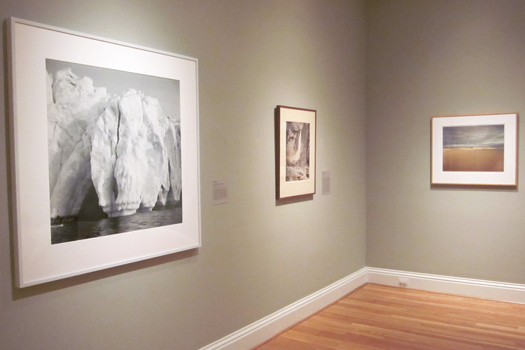 Image of three photographs featured in the Picturing the Sublime exhibition