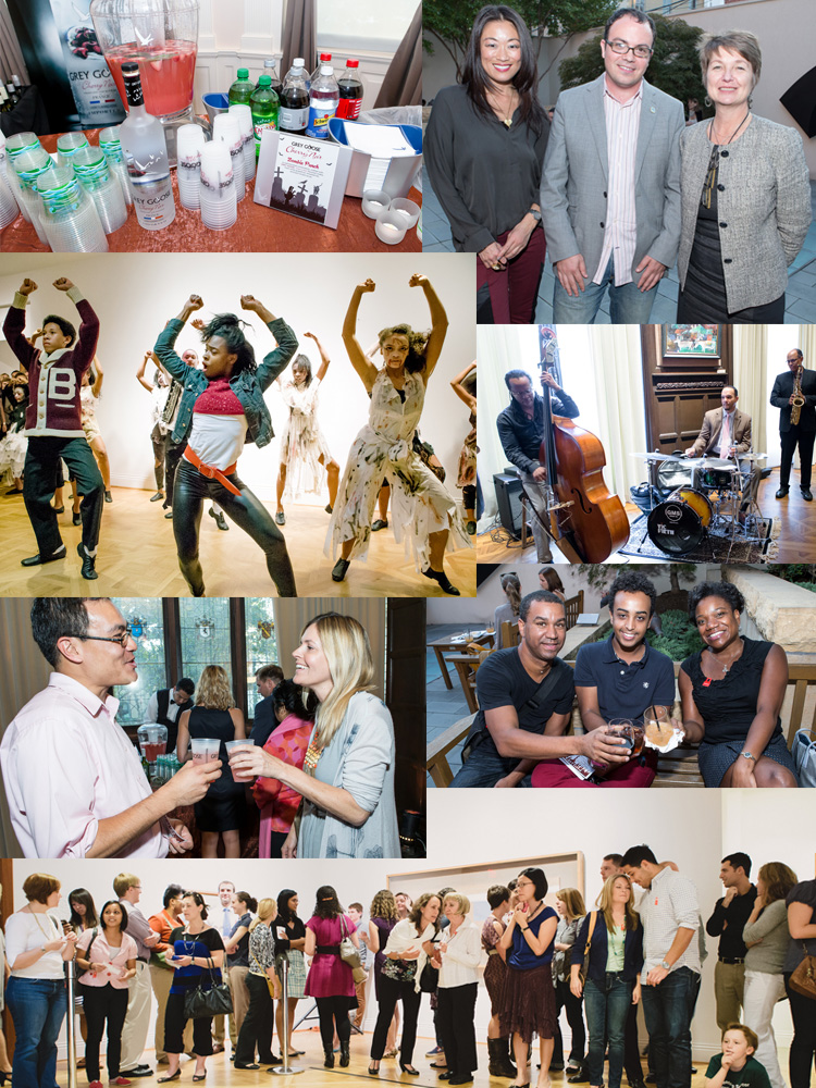 Photo collage of dancers, musicians, and guests from Phillips after 5 on October 4, 2012