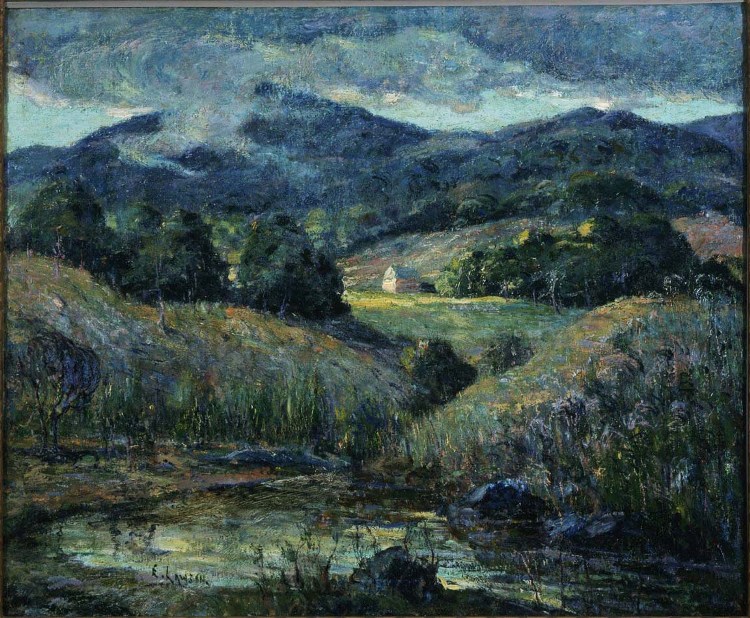 Ernest Lawson, Approaching Storm, 1919-20. Oil on canvas mounted on wood, 24 3/4 x 30 in. The Phillips Collection, Washington, D.C. Acquired 1922.