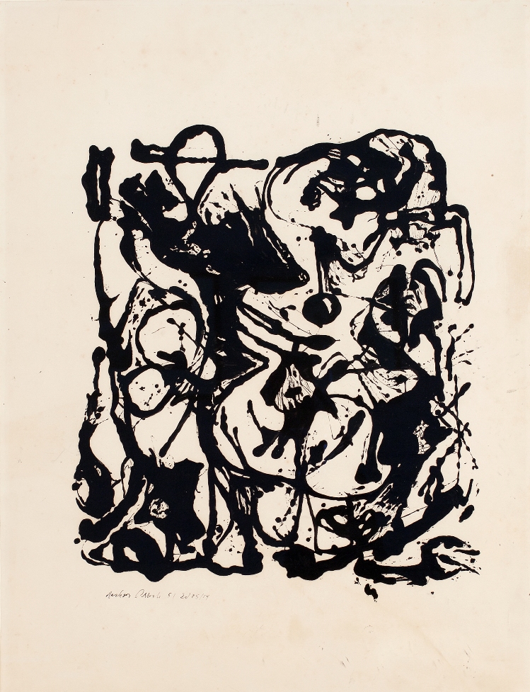Jackson Pollock, Untitled, 1951. Enamel, India ink, and graphite on paper, 29 x 22 in. Private Collection © 2012 The Pollock-Krasner Foundation / Artists Rights Society (ARS), New York