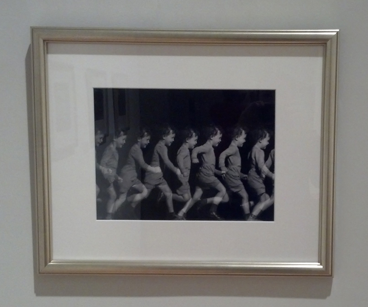 Installation shot of Mili's Multiple Image of little boy running, 1941  Photo: Liza Key Strelka