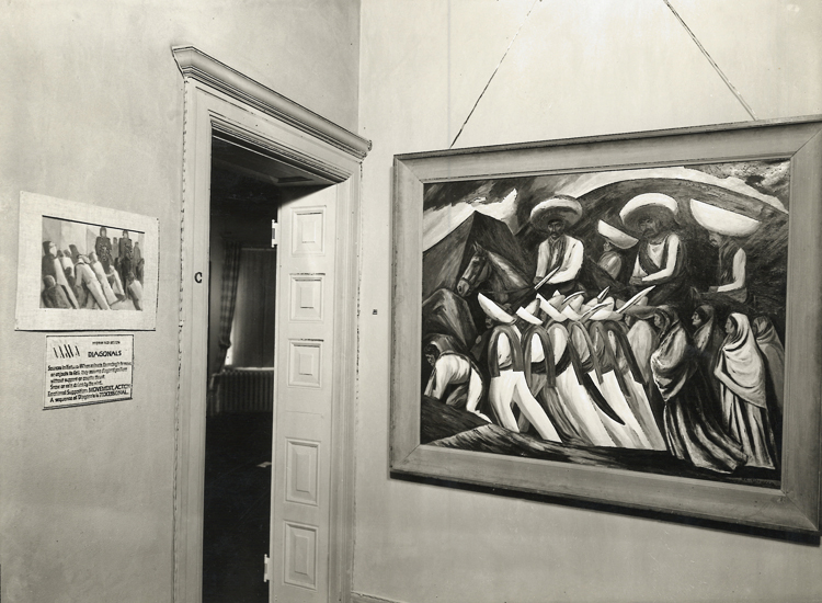 Gabriele Orozco's Zapatistas, 1931, on loan from The Metropolitan Museum of Art, displaying the "diagonals" motif.