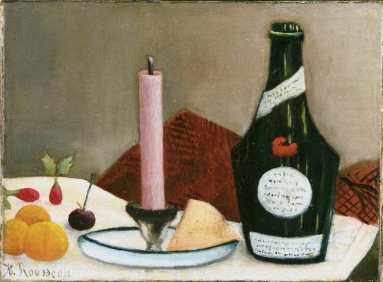 Henri Rousseau, The Pink Candle, 1908. Oil on canvas, 6 3/8 x 8 3/4 in. The Phillips Collection, Washington, D.C. Acquired 1930.