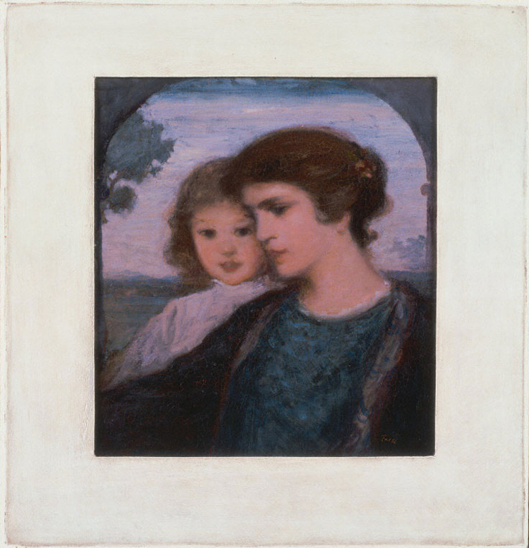 painting of the bust of a woman and child