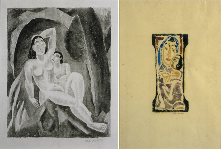 Two different works called Mother and Child by artist Max Weber