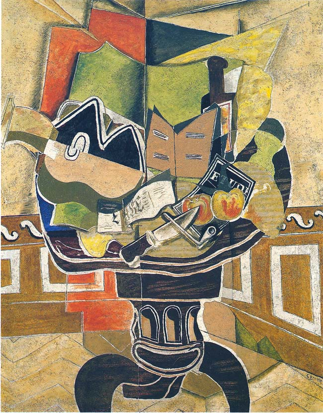 Georges Braque, The Round Table, 1929. Oil, sand, charcoal on canvas, 57 3/8 x 44 3/4 in. The Phillips Collection, Washington, D.C. Acquired 1934 © 2013 Artists Rights Society (ARS), New York / ADAGP, Paris