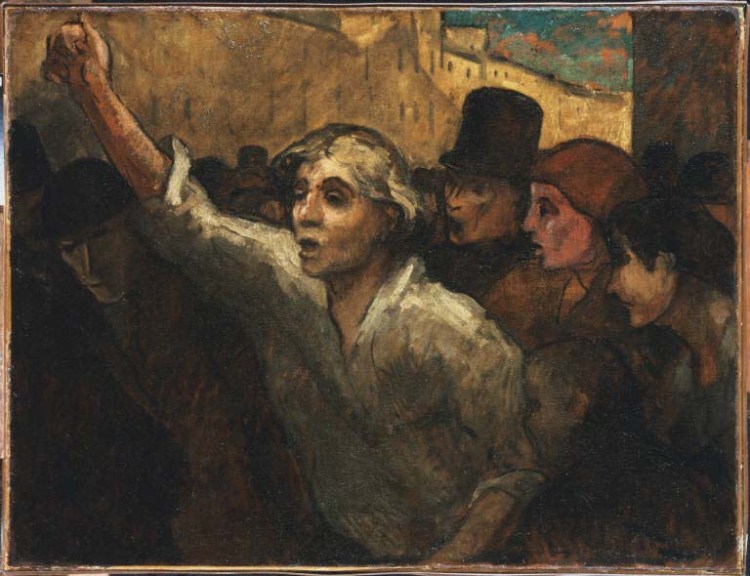 Honoré Daumier, The Uprising, between 1848 and 1879. Oil on canvas, 34 1/2 x 44 1/2 in. The Phillips Collection, Washington, D.C. Acquired 1925