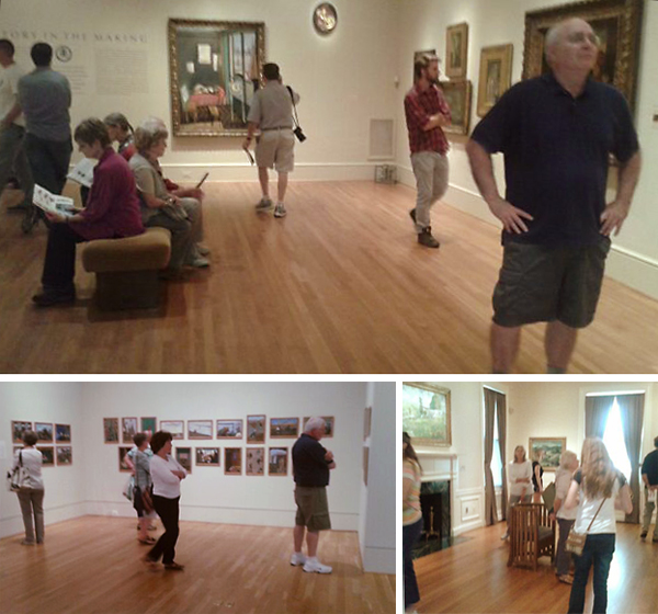 This week brought crowds to the galleries, even without a special exhibition. Photos: Sue Nichols