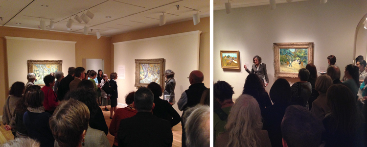 Staff and volunteers attend the curator's tour of van Gogh, October 9, 2013. Photos: Brooke Rosenblatt