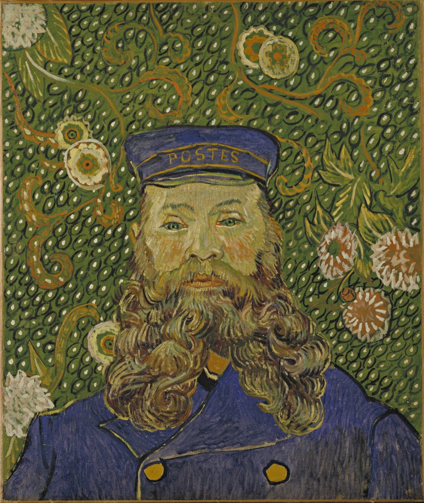 Vincent van Gogh, Portrait of Joseph Roulin, 1889. Oil on canvas, 25 3/8 x 21 3/4 in. The Museum of Modern Art, New York. Gift of Mr. and Mrs. William A. M. Burden, Mr. and Mrs. Paul Rosenberg, Nelson A. Rockefeller, Mr. and Mrs. Armand P. Bartos, The Sidney and Harriet Janis Collection, Mr. and Mrs. Werner E. Josten, and Loula D. Lasker Bequest (all by exchange). Digital Image © The Museum of Modern Art /Licensed by SCALA / Art Resource, NY