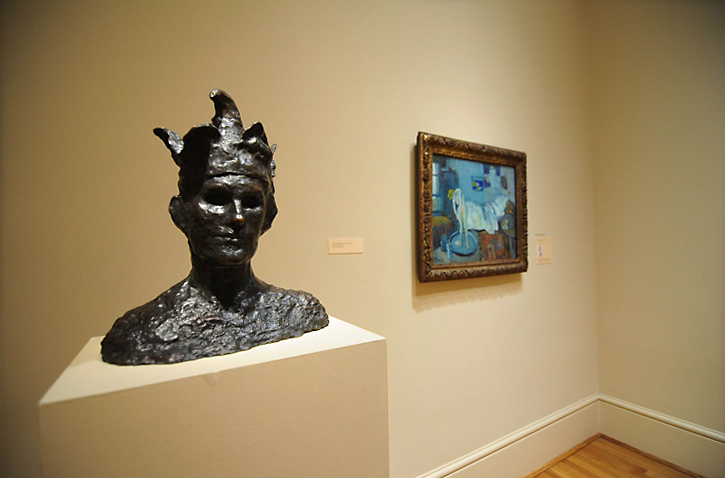 Picasso sculpture and painting