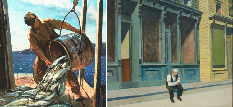 Gifford Beal The Fish Bucket and Edward Hopper Sunday
