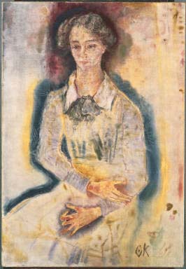 Oskar Kokoschka, Portrait of Lotte Franzos, 1909. Oil on canvas. 45 1/4 x 31 1/4 in. (114.9 x 79.4 cm). Acquired 1941.