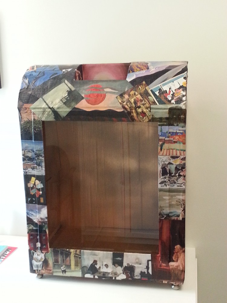 And finally, the beautification – the box is covered with pictures from our collection!  Photo: Racquel Keller