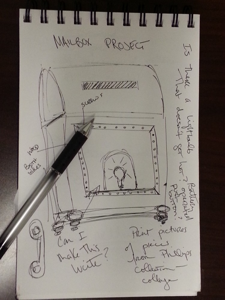 It all started with a sketch! Photo: Racquel Keller