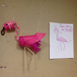 Perry, the Flamingo, Sculpture: Julia Kron
