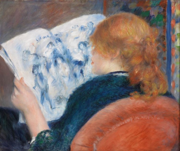 Pierre-Auguste Renoir, Young Woman Reading an Illustrated Journal, c. 1880