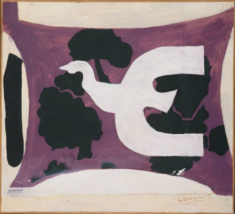 Figure 6,“Bird,” oil on canvas, Georges Braque, 1956