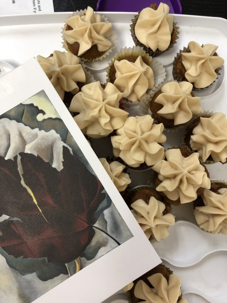 O'Keeffe inspired cupcakes by Emily Rader