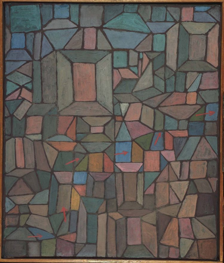 Paul Klee, The Way to the Citadel, 1937, Oil on canvas mounted on cardboard, 26 3/8 x 22 3/8 in., The Phillips Collection, Acquired 1940