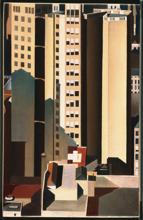 Charles Sheeler, Skyscrapers, 1922, Oil on canvas, 20 x 13 in., The Phillips Collection, Acquired 1926
