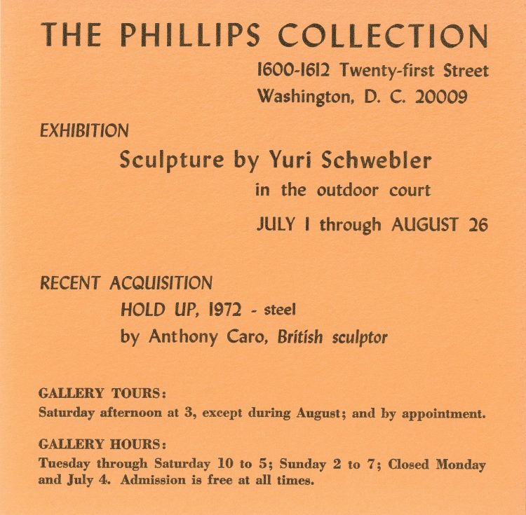 Exhibition Postcard Image courtesy of The Phillips Collection Archives