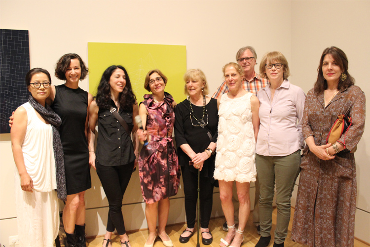 Vesela Sretenovic with Intersections artists at the opening of Intersections@5 (2015), celebrating 5 years of Intersections